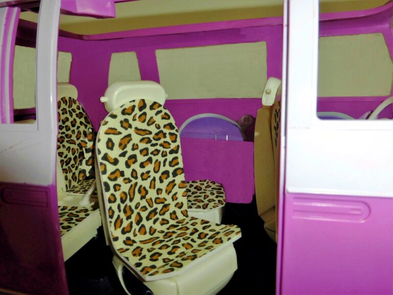 Interior seats of dolls VW style bus